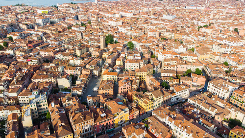 Venice from above drone aerial view