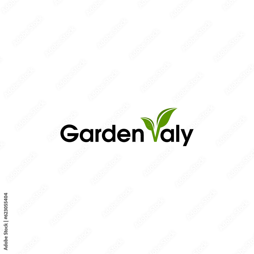 Fototapeta premium Garden Valy Logo Design Vector
