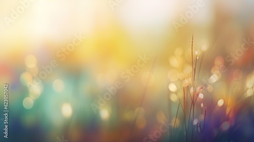 soft light blurred plants background with space for banner