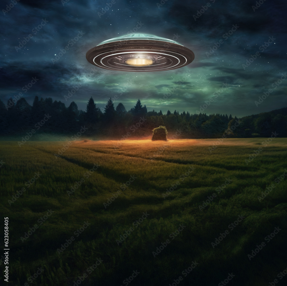 Ufo over the field Ufo over the field