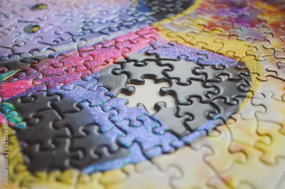 Selective focus of pieces puzzle, puzzle background. Selective focus of pieces puzzle, puzzle background.