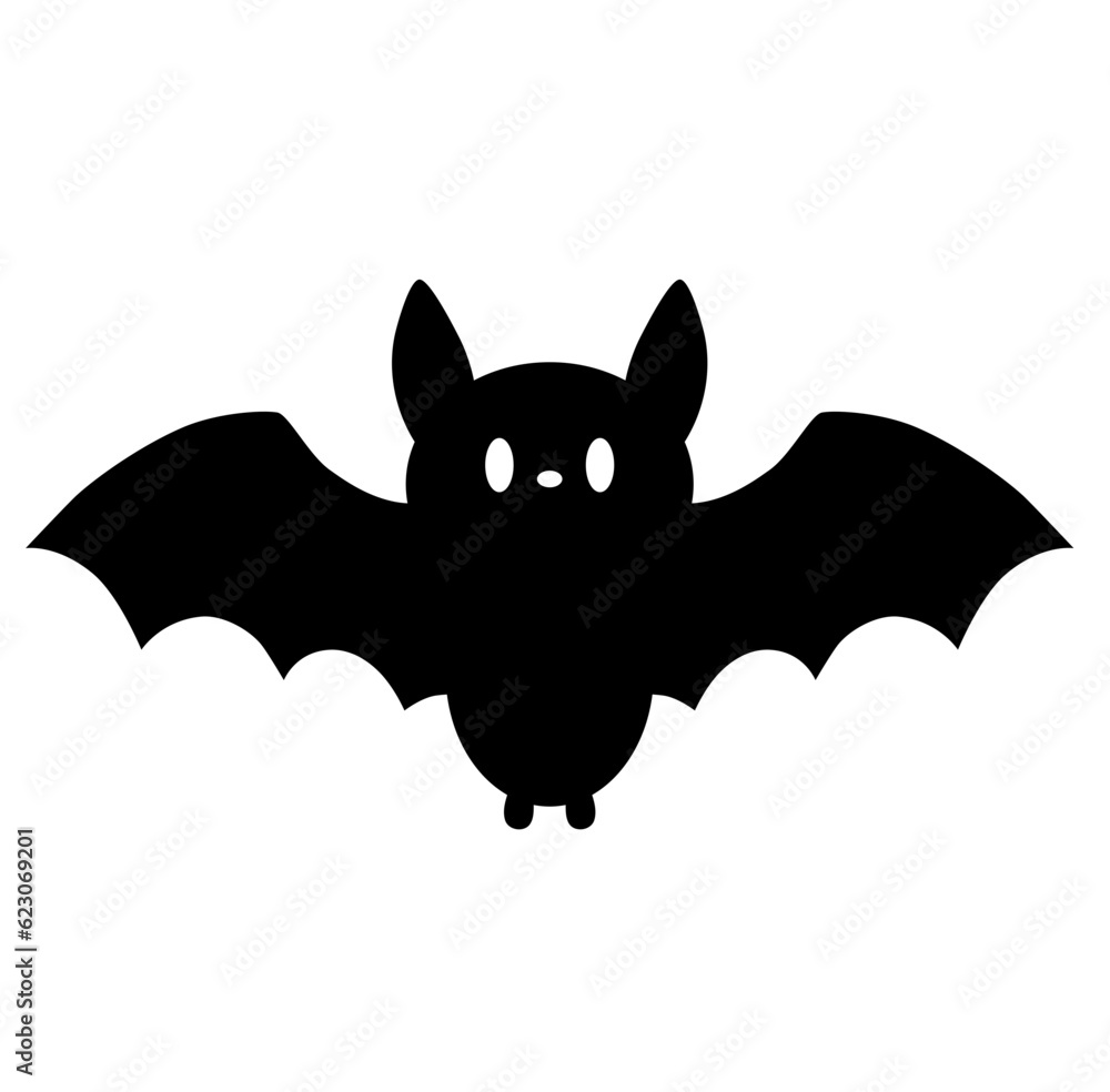Cute bat halloween silhouette Cute bat halloween silhouette