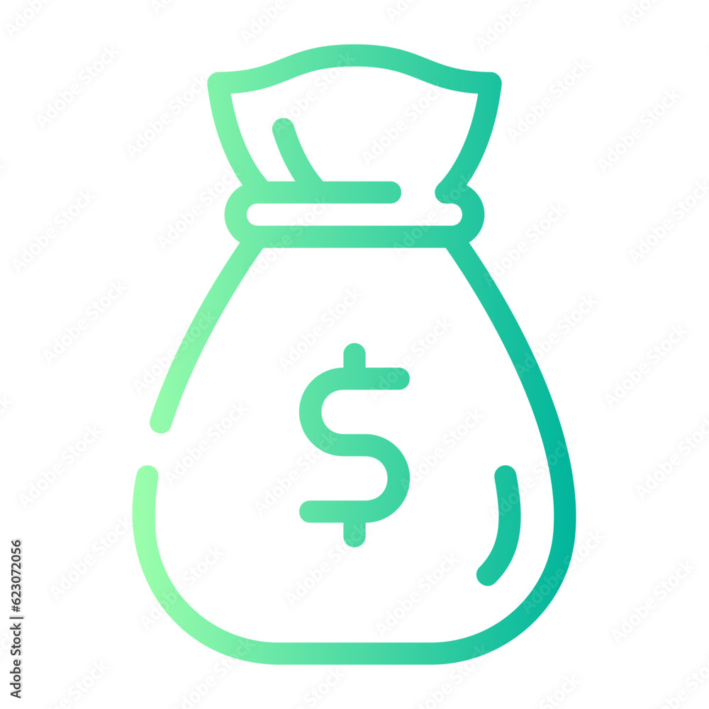 money bag gradient icon money bag gradient icon