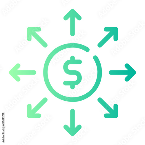 fundraising gradient icon