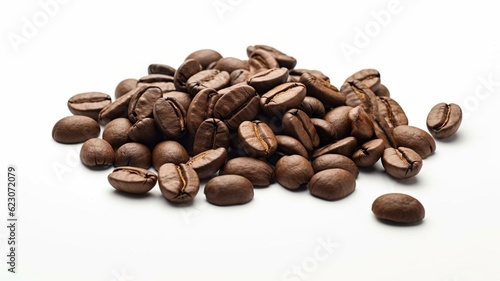 Coffee beans on white background