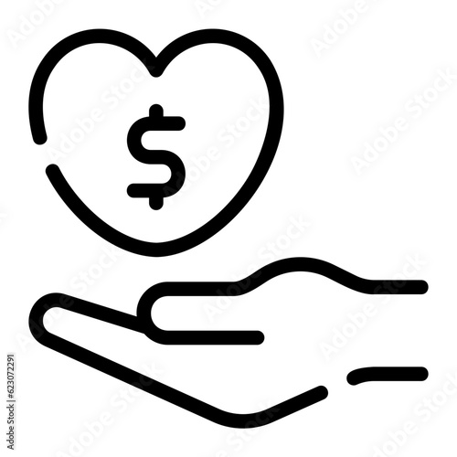 charity line icon