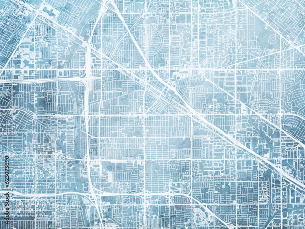Illustration of a map of the city of Norwalk California in the United ...