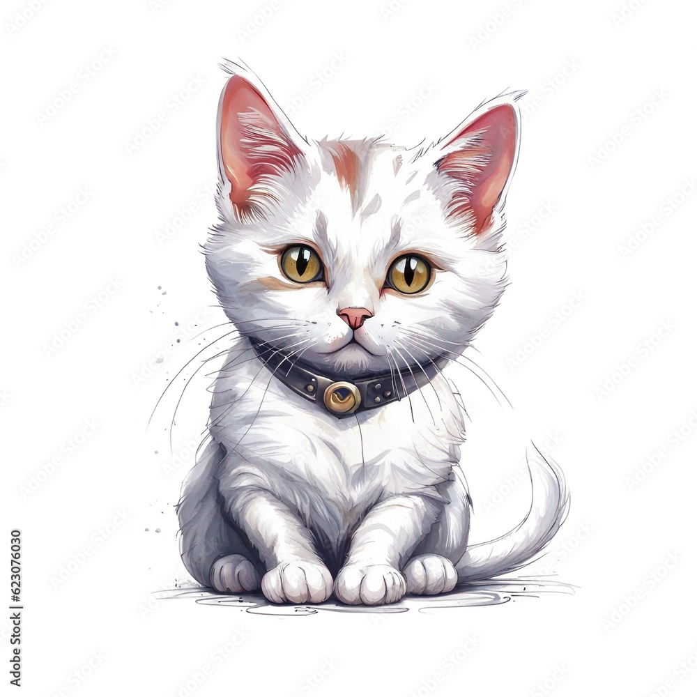 Fototapeta premium Cute little cat. AI-generated.