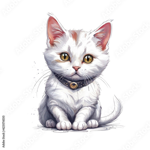 Cute little cat. AI-generated.