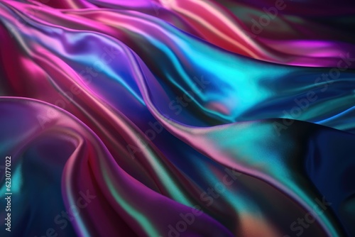 Wallpaper Mural Holographic silk texture playful color. AI generated Torontodigital.ca