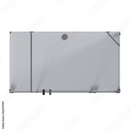 shower cabin isolated on white background, 3D illustration, cg render 