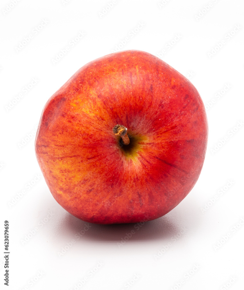 Red Apple Isolated. Realistic Red Apple on a White Background. Red Apple Isolated. Realistic Red Apple on a White Background.