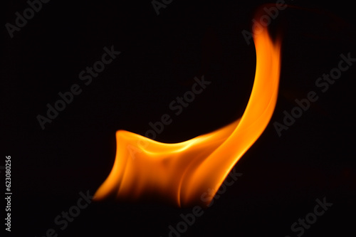 flames on black background