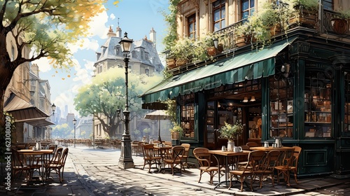 Fototapeta Naklejka Na Ścianę i Meble -  Old coffeeshop on the cities of London and paris