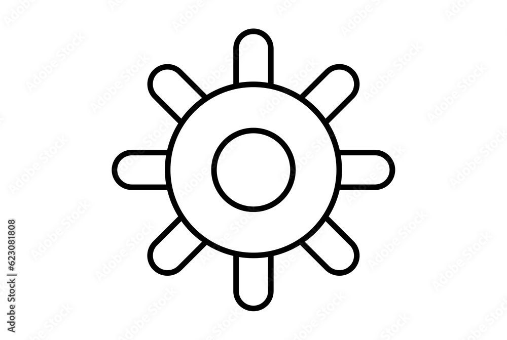 settings flat icon minimalistic line shape symbol black sign artwork settings flat icon minimalistic line shape symbol black sign artwork