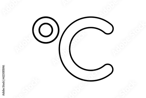 temperature flat icon minimalistic line shape symbol black sign artwork