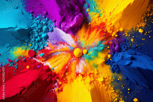 Colorful holi powder background
