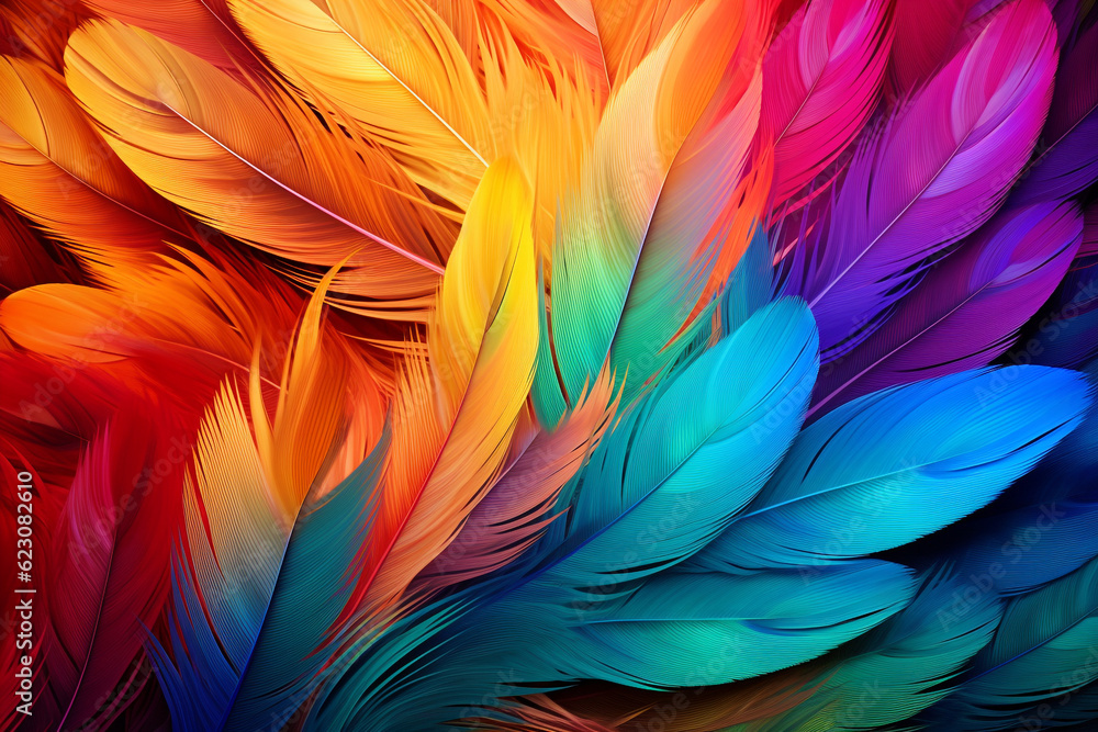 Colorful peacoks feathers background Colorful peacoks feathers background