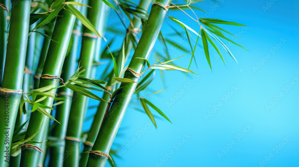 Fototapeta premium Bamboo Background with Sky in the Background