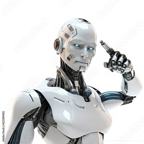 photo of an artificial intelligence ai robot isolated on white background png