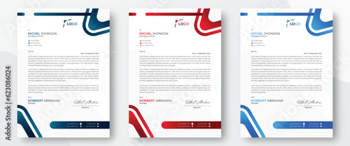 vector corporate minimal letterhead design set template