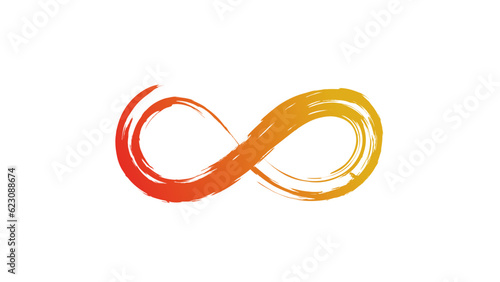 vector illustration of infinity with grunge ink
