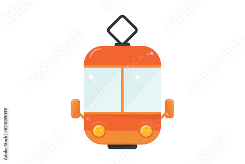 streetcar illustration colored icon detailed transportation symbol vehicle shape sign artwork
