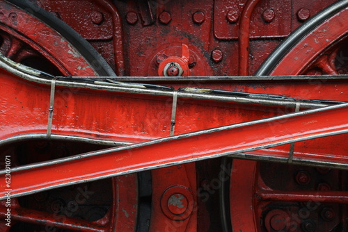 Abstract detail steam locomotive