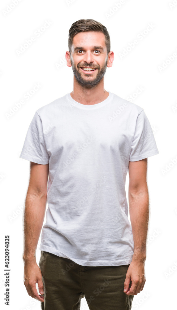 Young handsome man over isolated background with a happy and cool smile on face. Lucky person. Young handsome man over isolated background with a happy and cool smile on face. Lucky person.