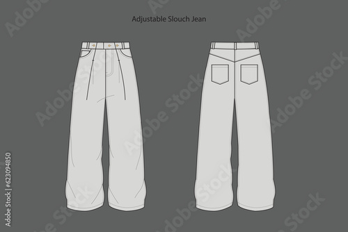 The adjustable rise slouch jean