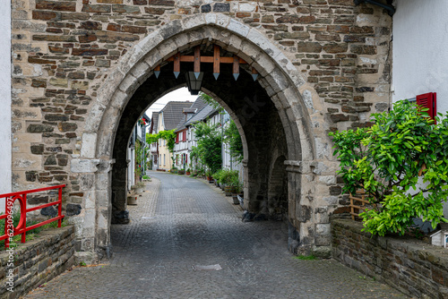 typical german houses in the old town of erpel