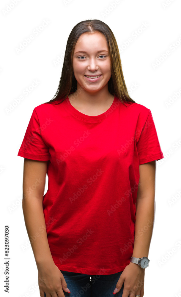 Young beautiful caucasian woman over isolated background with a happy and cool smile on face. Lucky person. Young beautiful caucasian woman over isolated background with a happy and cool smile on face. Lucky person.
