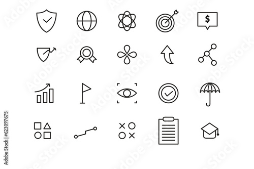 Sleek Monoline Icon Style
