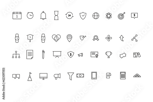 Sleek Monoline Icon Style