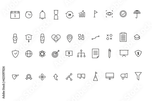 Sleek Monoline Icon Style
