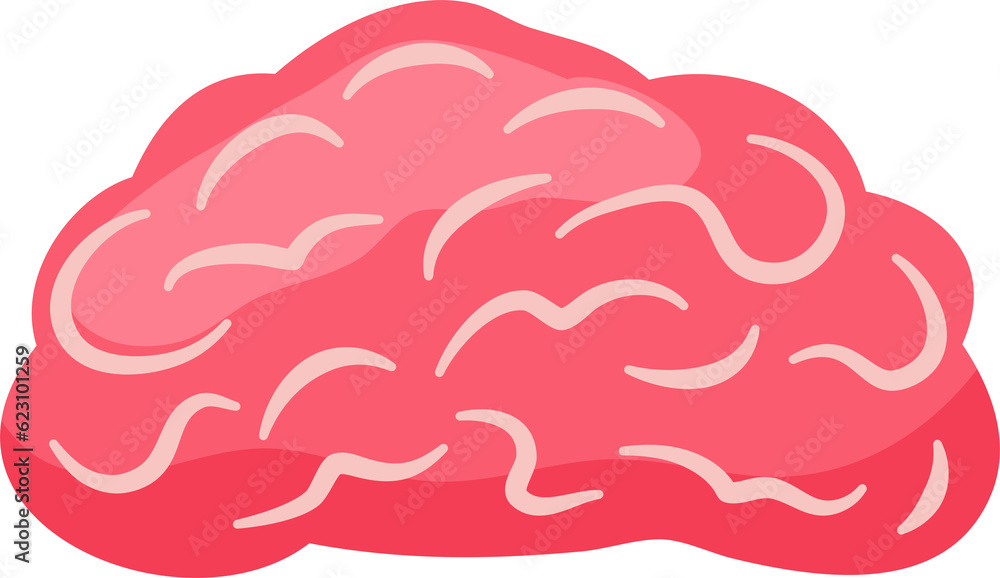 Brain and Idea Flat Style Cartoon Illustration, Mental Health Wellness. Brain and Idea Flat Style Cartoon Illustration, Mental Health Wellness.