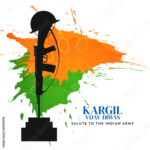 Kargil Vijiay Diwas celebration greeting card design