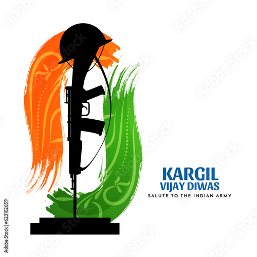Kargil Vijiay Diwas celebration greeting card design