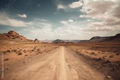 Travel on desert roads with picturesque scenery.