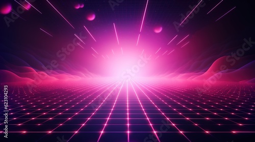 Cyberpunk backdrop. pink dot pattern. synthwave retro  4 