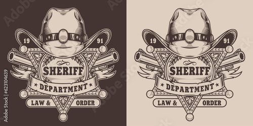 Sheriff's Department vintage flyer monochrome