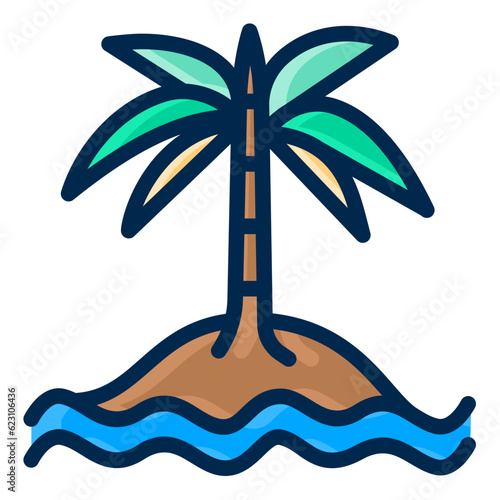 coconut trees on the beach
