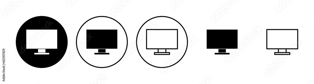 Tv icon set. television icon vector Tv icon set. television icon vector