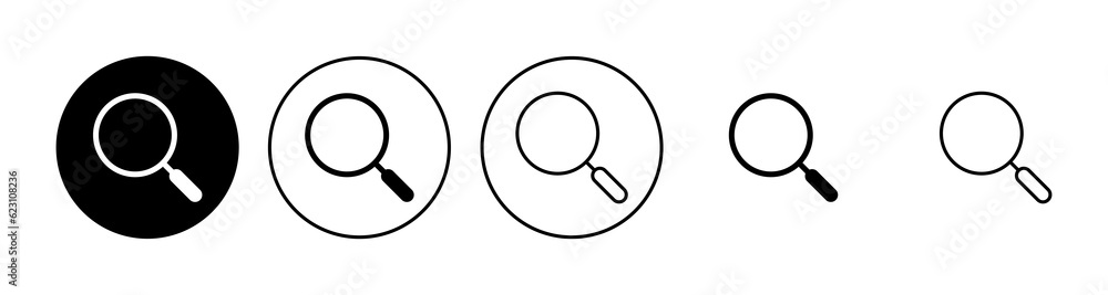 Search icon set. search magnifying glass icon Search icon set. search magnifying glass icon