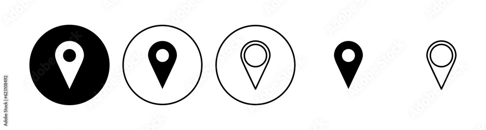 Pin icon set. Location icon vector. destination icon. map pin Pin icon set. Location icon vector. destination icon. map pin