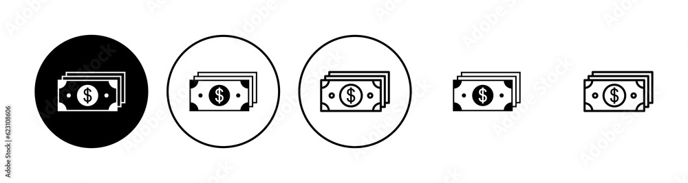 Money icon set. Money vector icon.