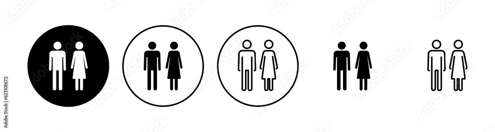 Man and woman icon set. male and female symbol Man and woman icon set. male and female symbol