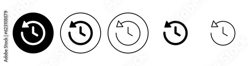 History icon set. recent event history