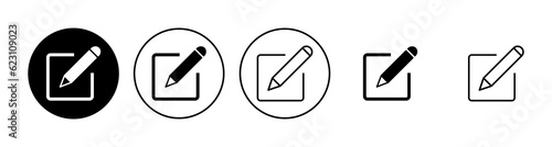 Edit icon set. edit document icon. edit text icon. pencil. sign up