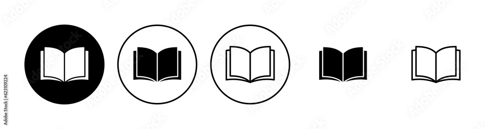 Book icon set. open book icon vector. ebook icon Book icon set. open book icon vector. ebook icon